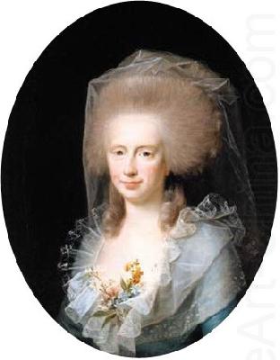 Portrait of Bolette Marie Harboe  wife of Johan Frederik Lindencrone, Jens Juel